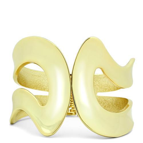 JCE2124 Flash Gold White Metal Bangle with No Stone