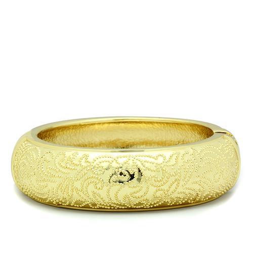 JCE2132 Flash Gold White Metal Bangle with No Stone