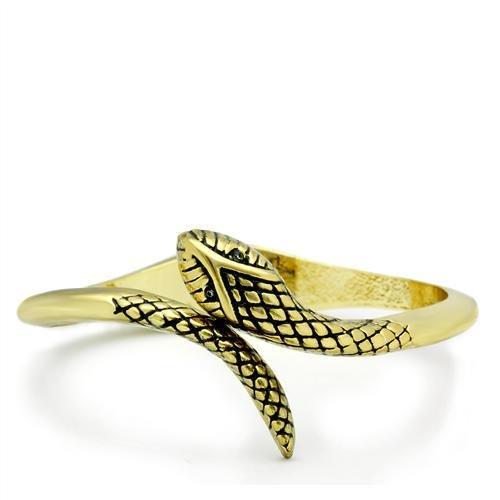 JCE2140 Flash Gold White Metal Bangle with Top Grade Crystal  in Clear