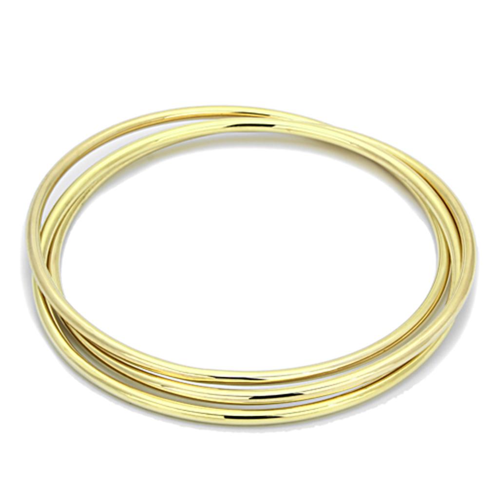 JCE3070 Gold Brass Bangle with No Stone
