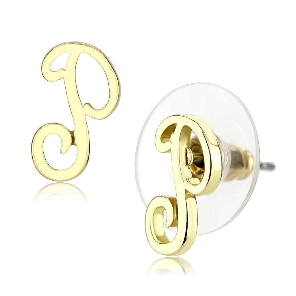 JCE4671 Flash Gold Brass Earrings with No Stone