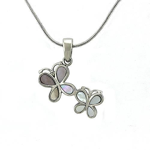 JCEAS1328 Rhodium 925 Sterling Silver Chain Pendant with Precious Stone Conch in Multi Color