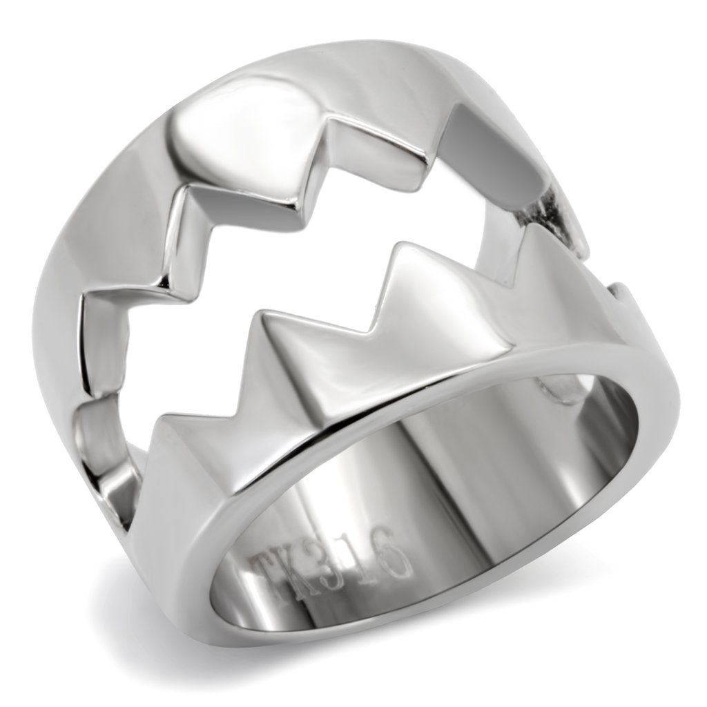 JCE143 High polished (no plating) Stainless Steel Ring with No Stone