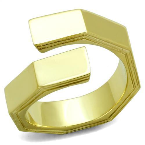JCE1629 IP Gold(Ion Plating) Stainless Steel Ring with No Stone