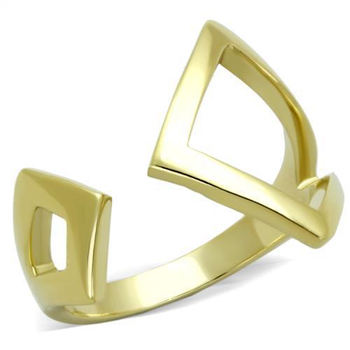 JCE1903 IP Gold(Ion Plating) Stainless Steel Ring with No Stone