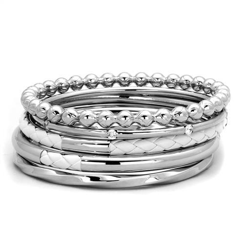 JCE1937 High polished (no plating) Stainless Steel Bangle with No Stone
