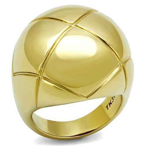 JCE2831 IP Gold(Ion Plating) Stainless Steel Ring with No Stone