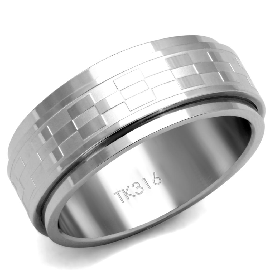 JCE2942 High polished (no plating) Stainless Steel Ring with No Stone