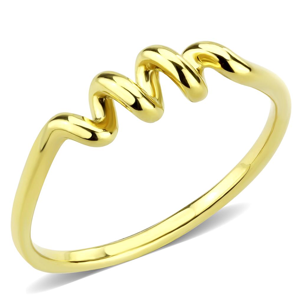 JCE3626 IP Gold(Ion Plating) Stainless Steel Ring with No Stone