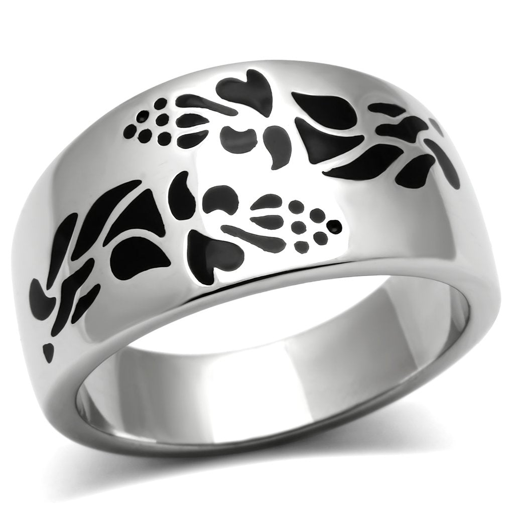 JCE382 High polished (no plating) Stainless Steel Ring with No Stone