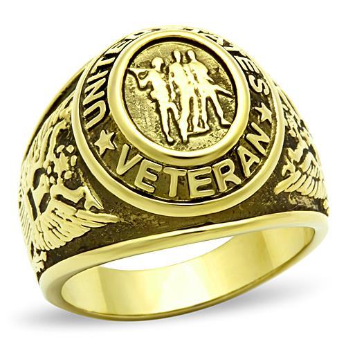 JCE414704G IP Gold(Ion Plating) Stainless Steel Ring with Epoxy  in Jet