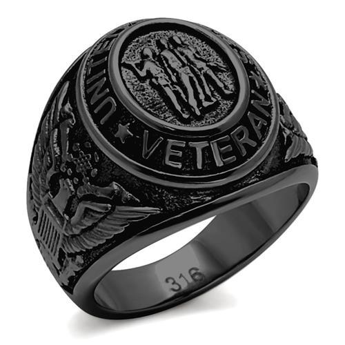JCE414704J IP Black(Ion Plating) Stainless Steel Ring with Epoxy  in Jet