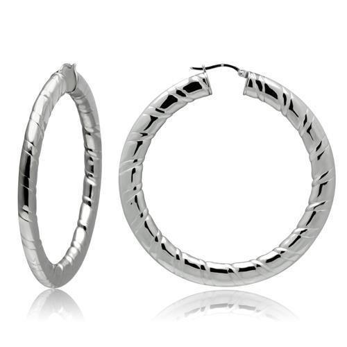 JCE415 High polished (no plating) Stainless Steel Earrings with No Stone