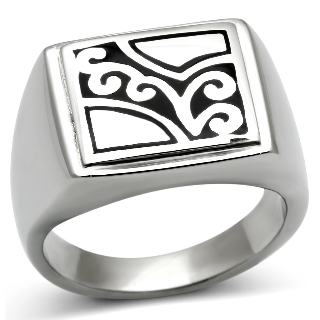 JCE482 High polished (no plating) Stainless Steel Ring with No Stone