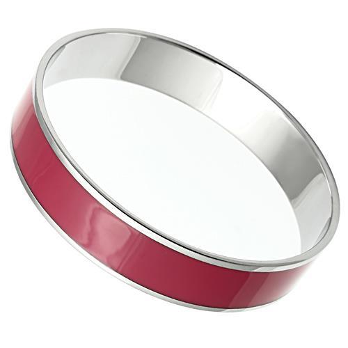 JCE530 High polished (no plating) Stainless Steel Bangle with Epoxy  in Siam