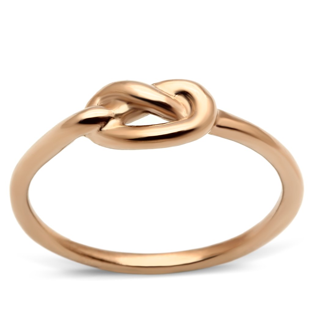 JCE630R IP Rose Gold(Ion Plating) Stainless Steel Ring with No Stone