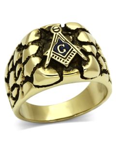 JCE778 IP Gold(Ion Plating) Stainless Steel Ring with No Stone