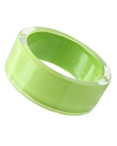JCE041 Resin Bangle with Synthetic Synthetic Stone in Peridot